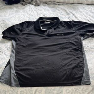 Columbia Men's Polo in Black and Gray